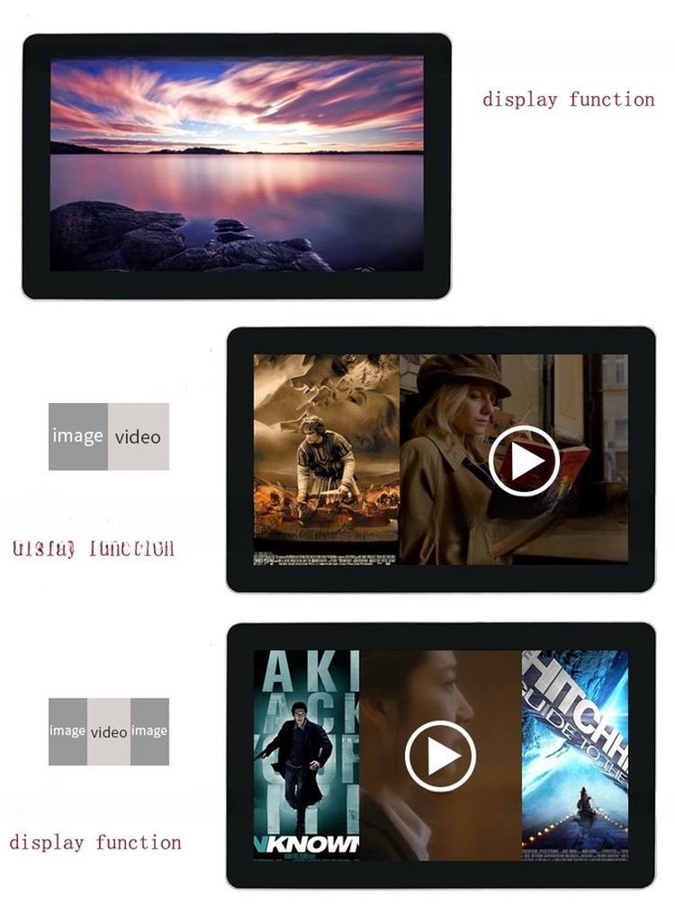 15" inch square screen WIFI internet control Android advertising signage display tablet with open source software HD 1080P