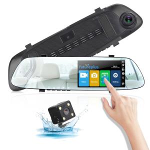 Buy cheap Dual Lens 1080P 5inch Vehicle Dash Cam Front And Rear View Mirror from wholesalers