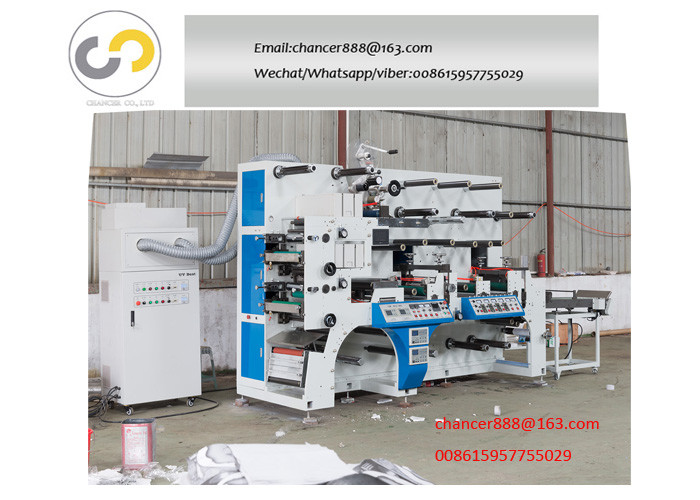 Automatic multifuctional label flexo printing machine with 2 set die cutting station