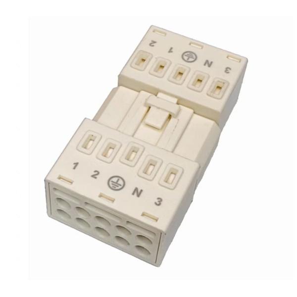 White LED Light Connector 5P 7P 16A 22-14 AWG