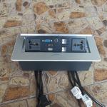 Vertical Table Desk Power Outlet with Pneumatic Automatic Multimedia Data Pop Up