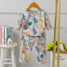 Buy cheap Comfortable Kids Pyjama Set Round Neck 58cm Bust Long Sleeve And Pants Set from wholesalers