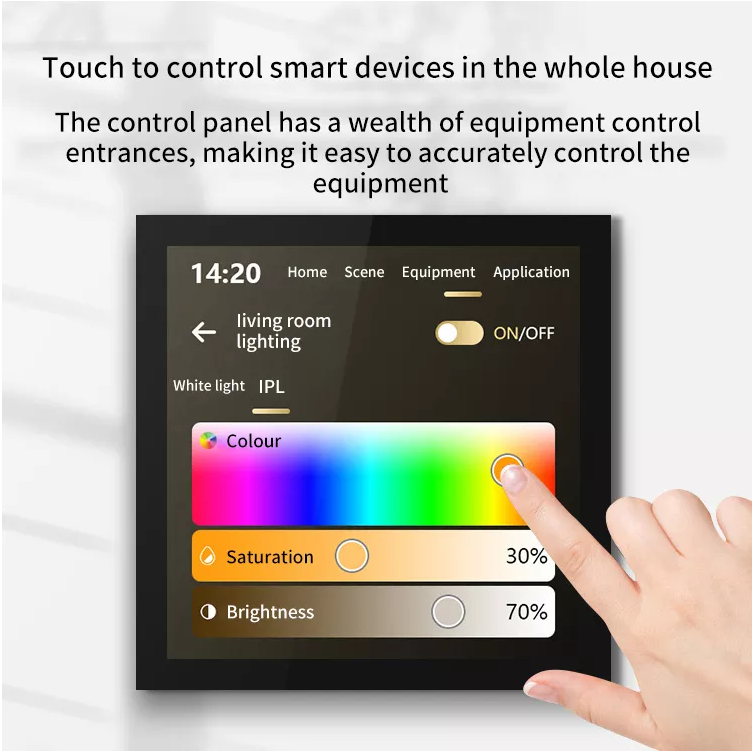 Glomarket Tuya Smart Home Wifi Multi-function Touch Screen Zigbee Gateway In-wall Central Control Switch Panel