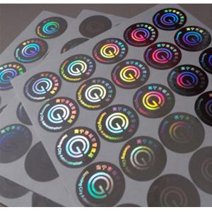 Printed 3D PET laser mterial anti counterfeit security hologram stickers
