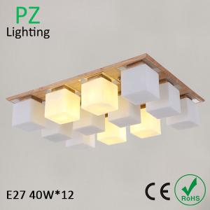 China 110-240V 12 bulb Remote control modern ceiling lamp wood ceiling lighting China factory on sale