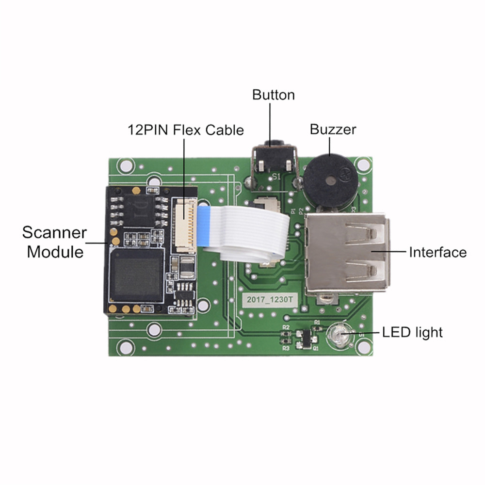 1D Barcode Scanner Module CCD Linear Sensor Reader Scan Engine M500C