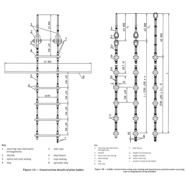 EC MED Pilot Marine Rope Ladder 28 Metres Customized