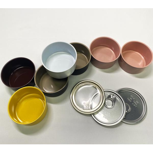 80g D65x38mm Tinplate Container For Pet Food With Lids And Labels Customized