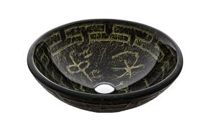 Olive Ancient Bathroom Vessel Sinks , Bathroom Trough Sink With Pop - Up Drain