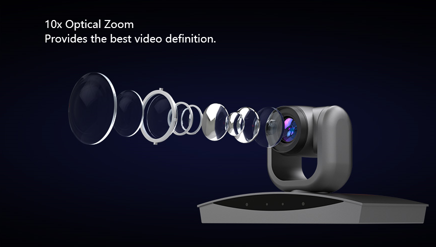 Windows Intel Core i5 All-in-One Integrated Professional Video Conference System with 10x PTZ Camera 1080P WIN10, WIN7,