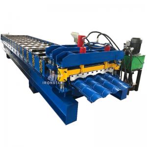 China Customizable 828mm Tile Roll Forming Machine Glazed Tile Making Machine on sale
