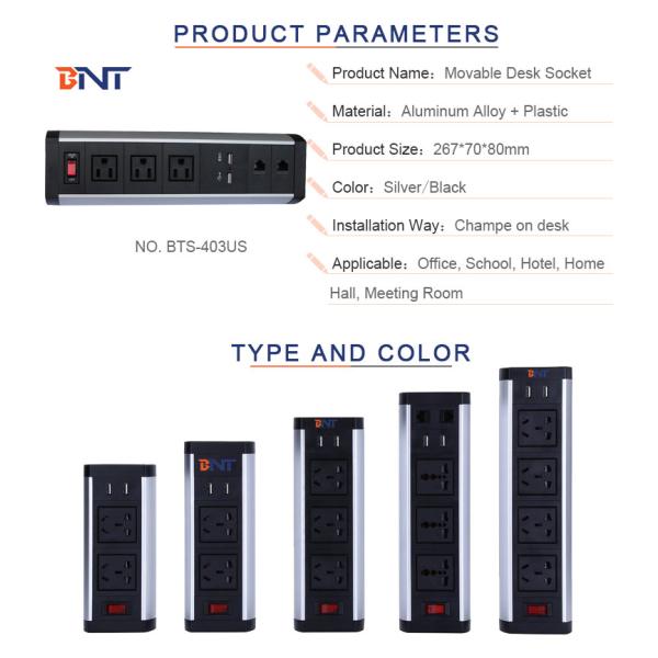 Factory hot sale clamp on table electrical usb charger desk socket with rj45