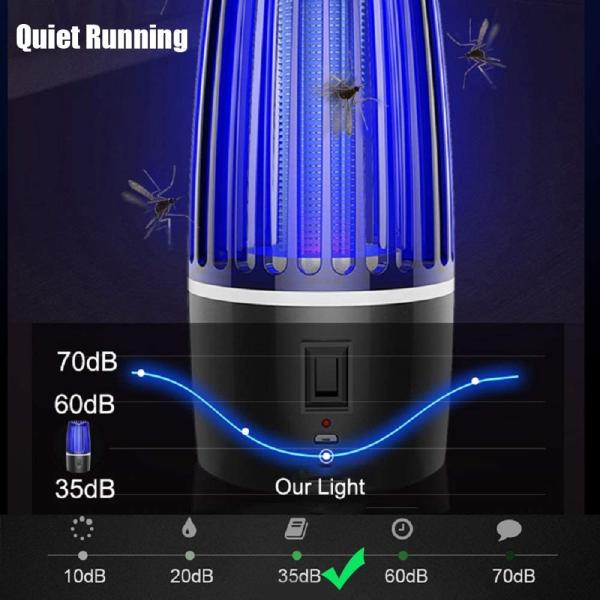 2 in 1 electric LED USB mosquito killer lamp for camping bug zapper rechargeable
