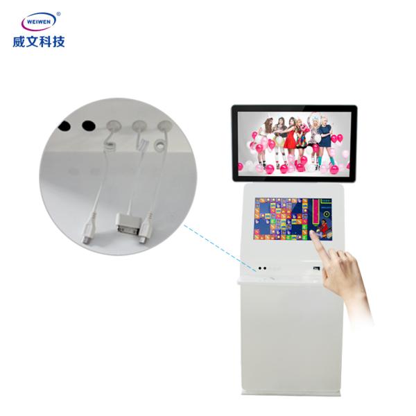 Advertising Player Self Service Kiosk 240V Double Screen FHD With Metal Keyboard