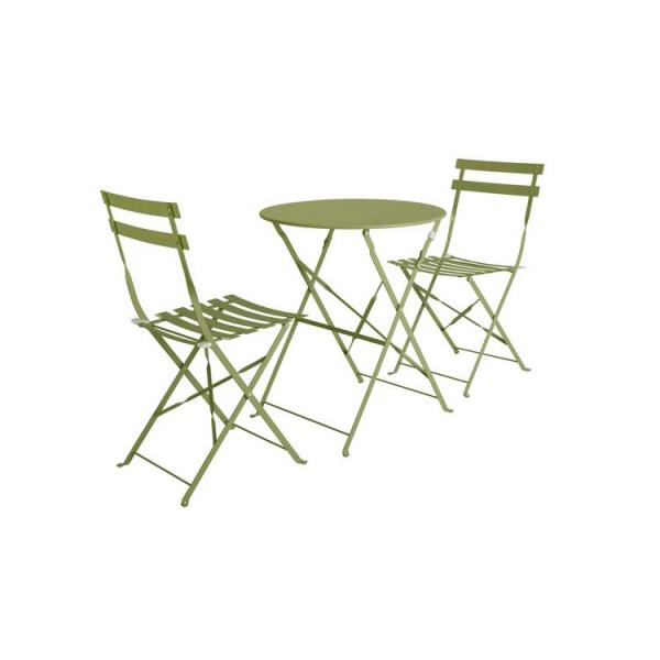 Stylish Metal Steel Garden Set for Patio Garden Cottage W80xD68xH82cm Outdoor Bistro Set