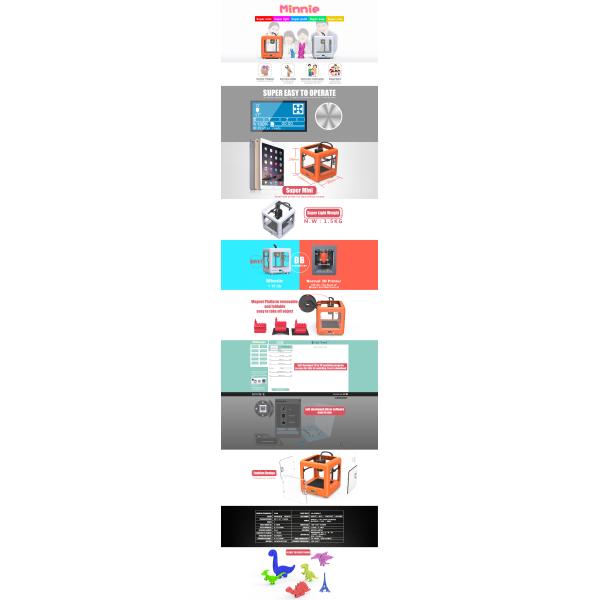 Easthreed Economic Compact 3D Printer 90 X 110 X 110 Printing Size With One Nozzle