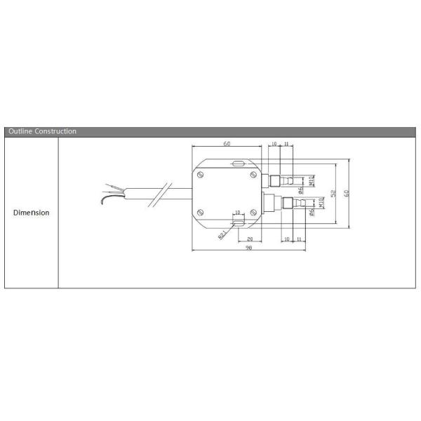 Mirco Gas Differential Pressure Tranmitter For Dry Air Flow Transmitter 4 20ma