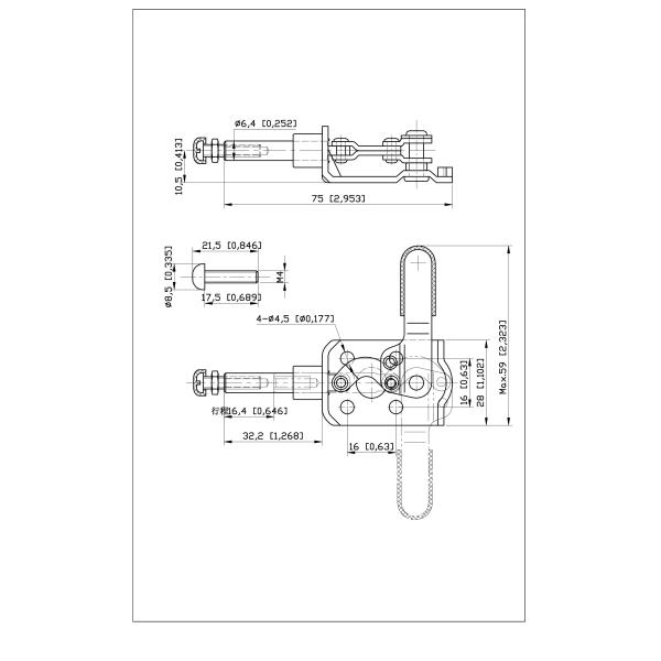 ISO9001 40kg Goodhand Push Pull Action Toggle Clamp