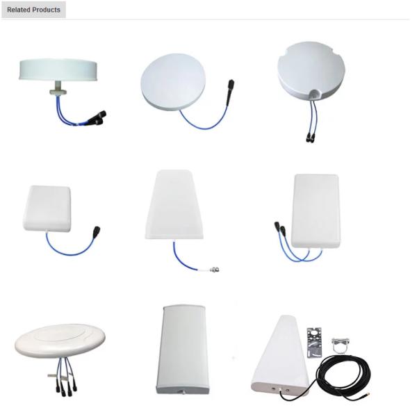 50ohm Impedance Rectangular Patch Antenna , 2×2 MIMO Panel Antenna N - Female