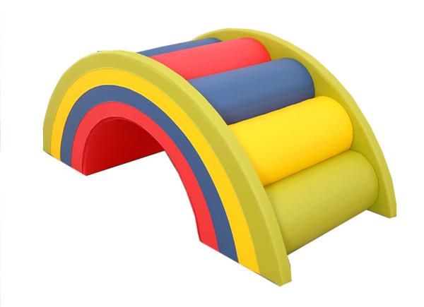 Quality PVC Coat Soft Foam Play Structures Rainbow Bridge Soft Play Equipment Set for sale