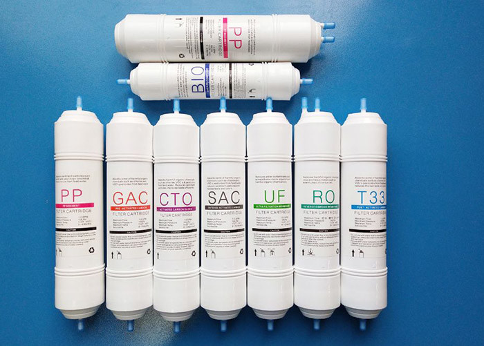 I Shape Post-activated Carbon T33 Inline Filter Cartridge , Inline Drinking Water Filter Cartridges