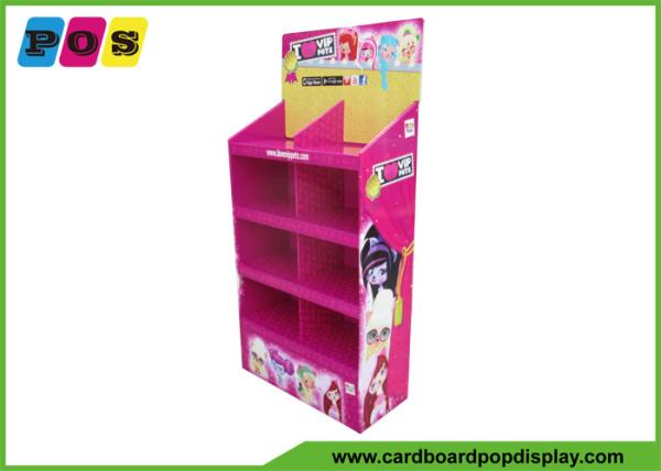 Quality Stores Cardboard Floor Standing Display Unit For Dolls , Cmyk 4c Printing for sale