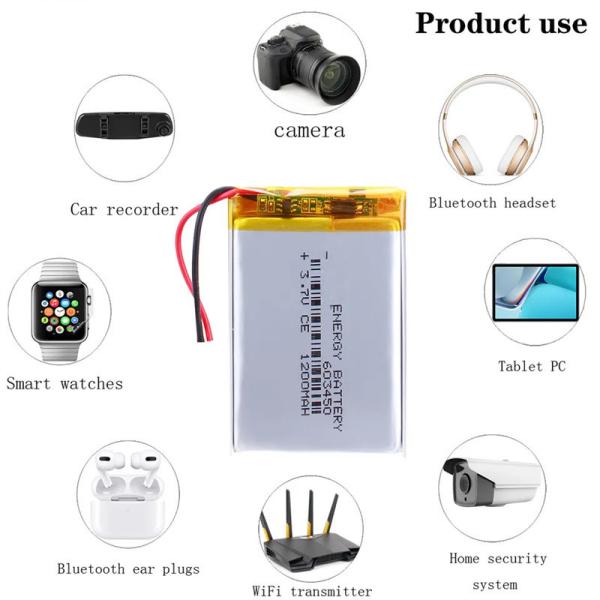 LiFePO4 Lithium Battery OEM Lithium Polymer Battery Pack High Capacity 1200Mah 3.7V Rechargeable Battery Wholesale