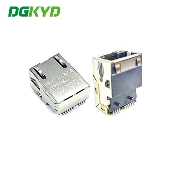 Quality 100M Shielded RJ45 Connector No Light Shielding Network Connector for sale