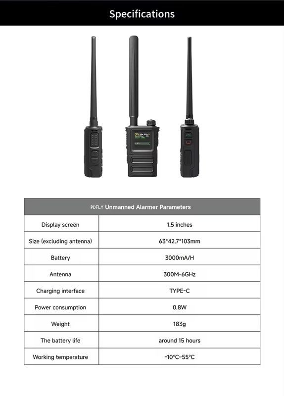 Handheld Drone Detector with 300MHz-6GHz Operating Range Anti Drone System