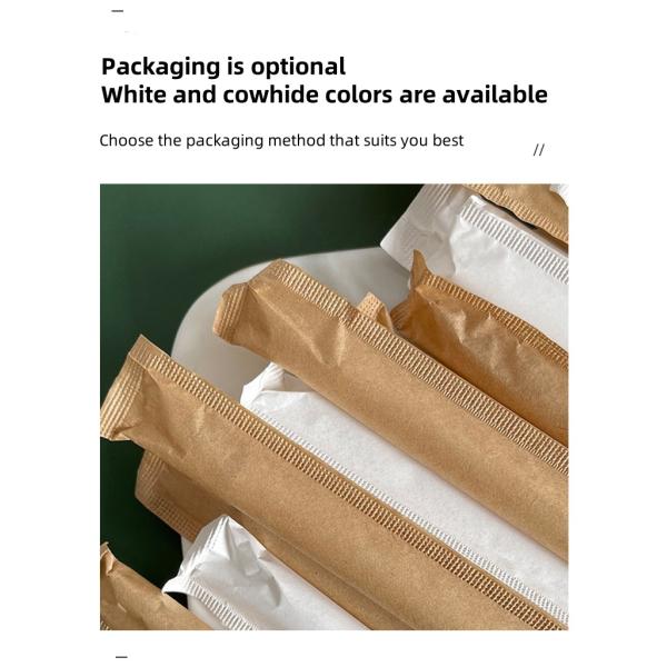 Wholesale Eco-Friendly 6mm*197 210 230 240mm Biodegradable Kraft Paper Straw Disposable Drinking Straw Wrapped Natural Material