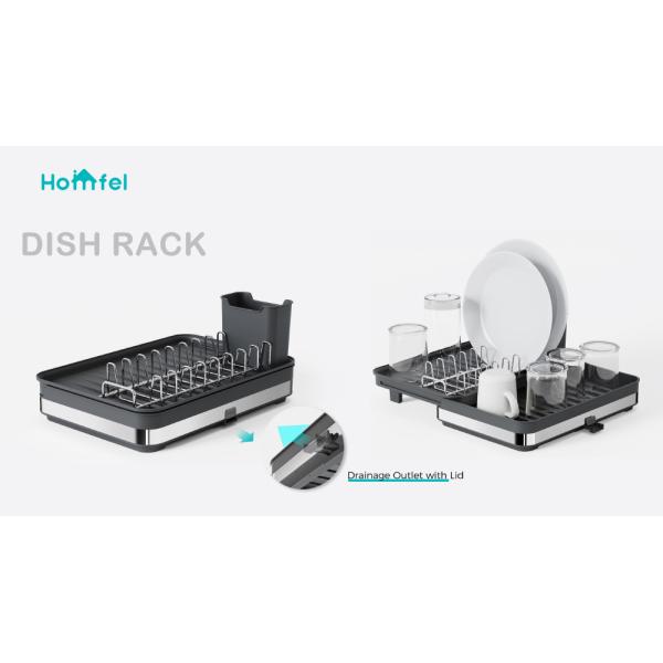 Space Saving Steel Kitchen Dish Rack For Kitchen Organization And Storage