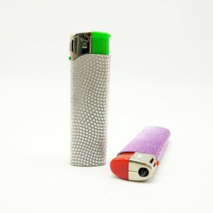 China Refillable Butane Gas Lighter With Pink Diamond Customization on sale