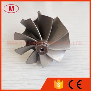 Wholesale GTB25 51/53mm 9 blades journal bearing turbo wheel/turbine shaft&amp;wheel from china suppliers