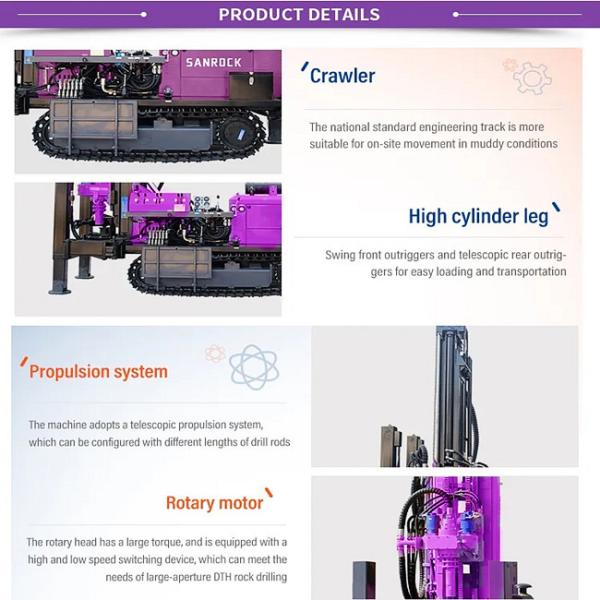 Rotary Borehole Water Well Drilling Machine Hydraulic Portable Water Drilling Rigs