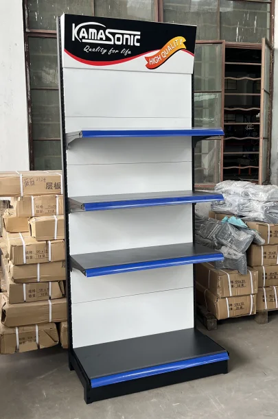 Best Selling Factory customized color size supermarket rak gondola shelving grocery store shelf exhibit shelf