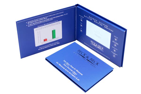 Quality 256MB Memory Digital Video Brochure Card with Colorful LCD Screen and JEPG/JPG Picture Format for sale