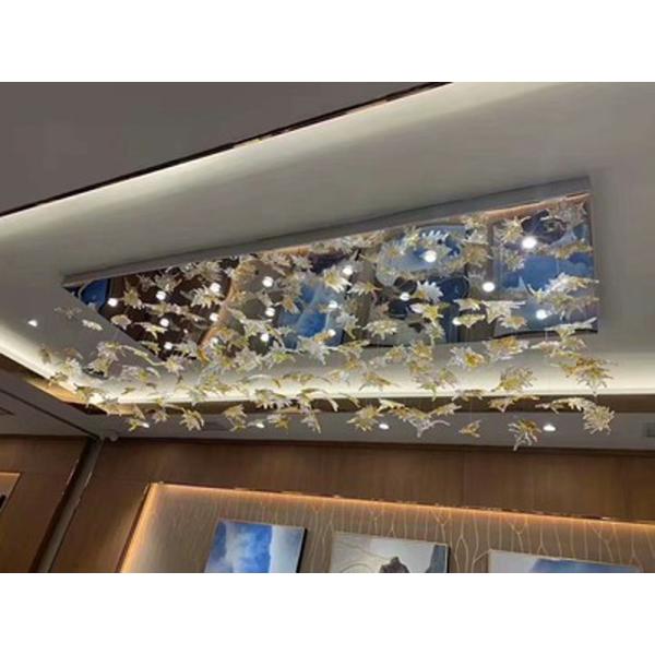 Art Designer Large Hotel Lobby Chandelier Maple Leaves Chandelier(WH-NC-96)