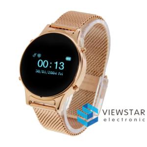 Gold Luxurious Bluetooth Smart Watch Wristwatch L1 Support Pedometer