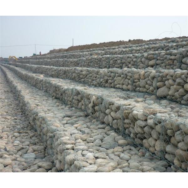 Galfan Wire 60*80mm Gabion Fence System High Corrosion