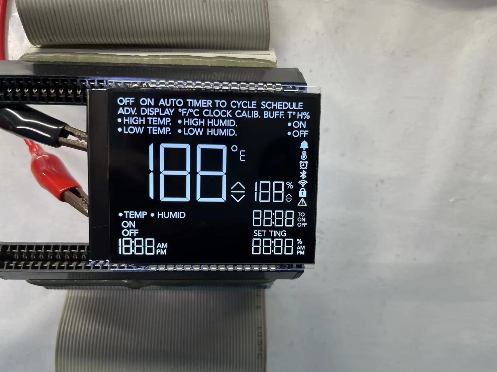 Negative VA Lcd Display Panels Black And White Transmissive Digit Graphic Lcd Glass