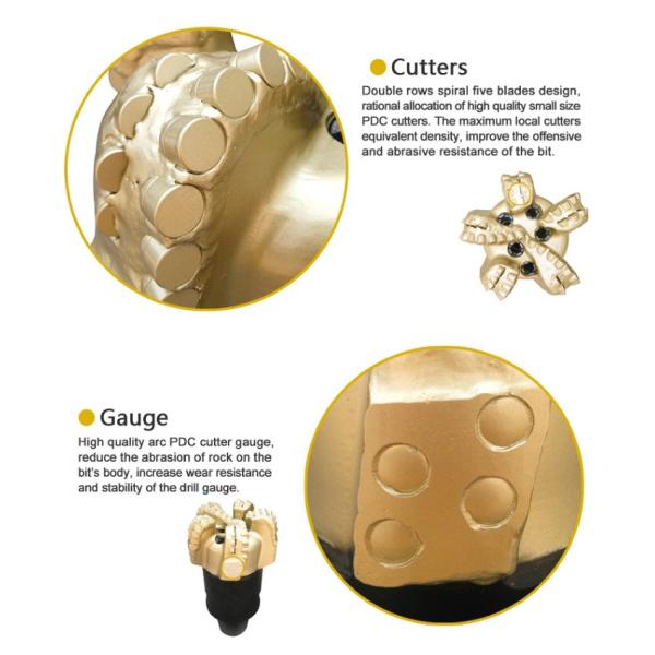 Customized High Toughness PDC Drill Bit 8 1/2 Inch For Water Well / Oil Drilling