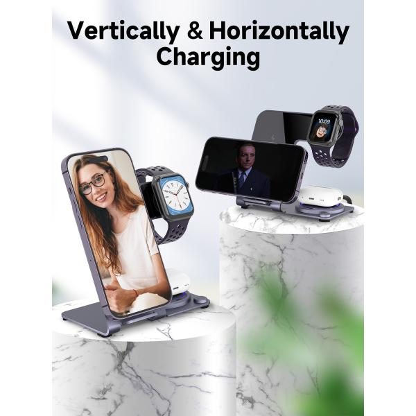 3 in 1 15W Metal Wireless fast Charging Station The Best Solution for Your Wireless Charging Needs