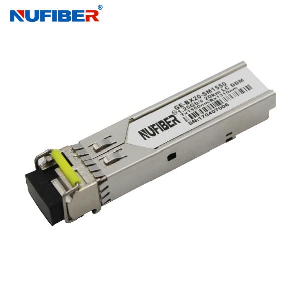 1310nm 1490nm 1.25G SFP Transceiver Singlemode 20km Single LC Connector