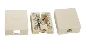 Wholesale RJ45 unshielded Modular Single Port Surface Mount box yellow from china suppliers