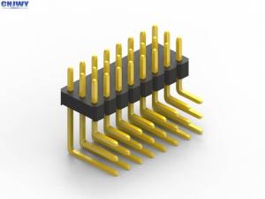Wholesale DIP Type Right Angle Pin Header , Three Rows Male Pin Header Connector from china suppliers