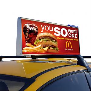 China Outdoor Creative LED Display Screen Digital Taxi Top LED Sign on sale