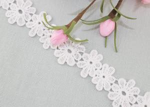 China Daisy Venice Lace Trim Organic Cotton Padded Lace Trim Water Soluble Dress Ribbon on sale