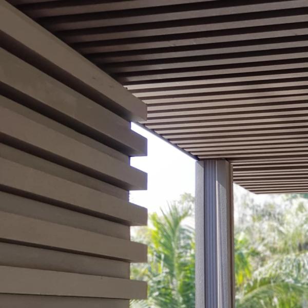 117 X 14MM Graphic WPC Wall Panel Wpc Outdoor Wall Cladding