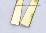 High End Aluminium T Bar Trim / Section Gloss Gold For Tile Edging Or Structure