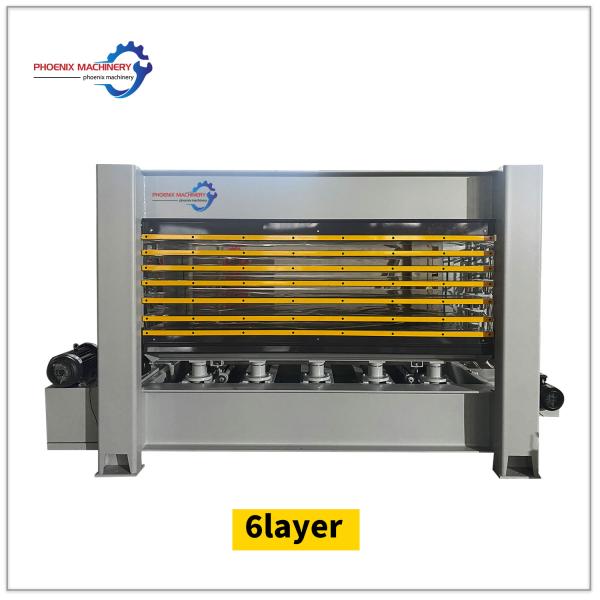 PH160 5layer auto control temperature hydraulic plywood hot press machine for woodworking